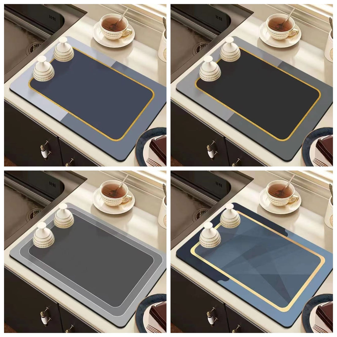 Absorbent Dish Drying Mat – Kitchen Counter Pad HZ BEDDING