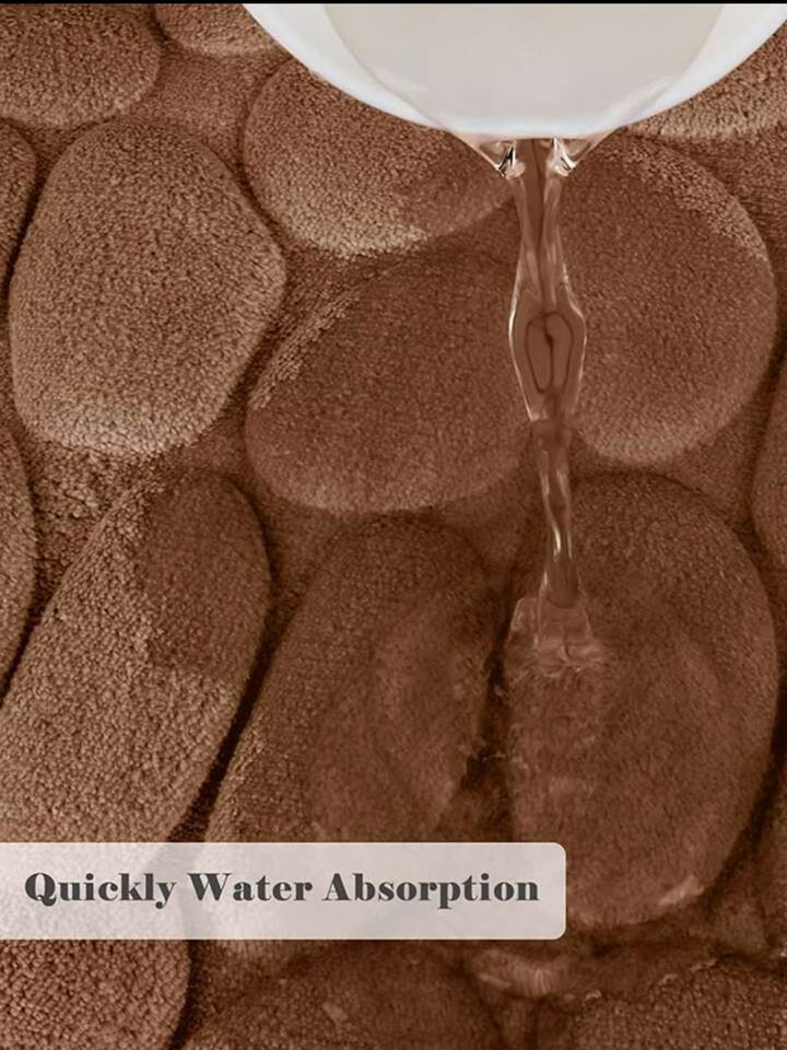 Memory Foam Bath Mat Cobblestone Bathroom Rugs Super Water Absorbent Bath Mats for Bathroom Machine Washable Bath Rugs 40X60CM
