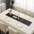 Black Stripes Design Rectangular Table Runner 12x56inch HZ BEDDING