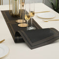 Black Stripes Design Rectangular Table Runner 12x56inch HZ BEDDING