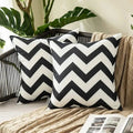 Black White Printed Cushion Cover – 16x16 HZ BEDDING