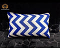 Blue White Geometric Cushion Cover 12x20 HZ BEDDING