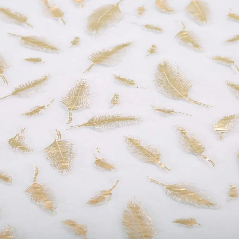 Bronzing Feather Leaf Cushion Cover 16x16 HZ BEDDING