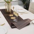 Brown Stripes Design Rectangular Table Runner 12x56inch HZ BEDDING