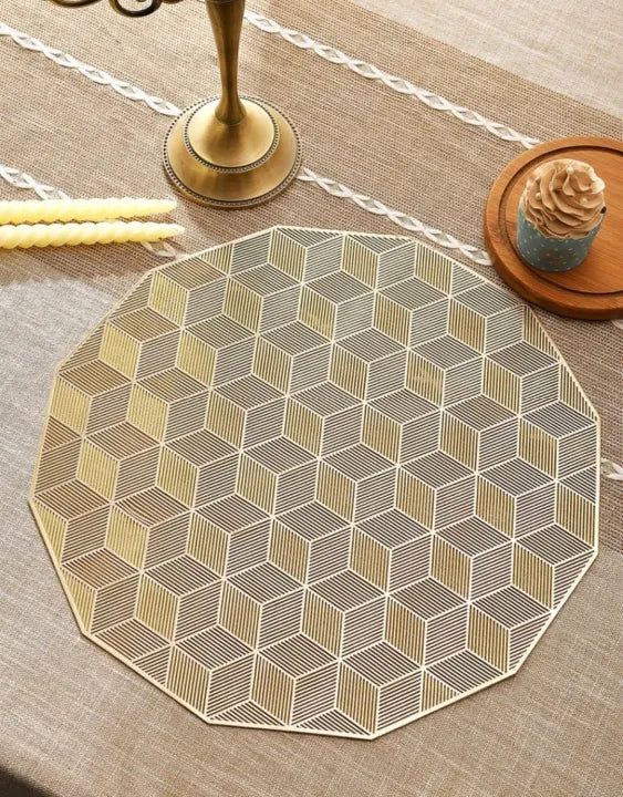 2/4/6/8 PVC New Design Placemats Round 15 inch