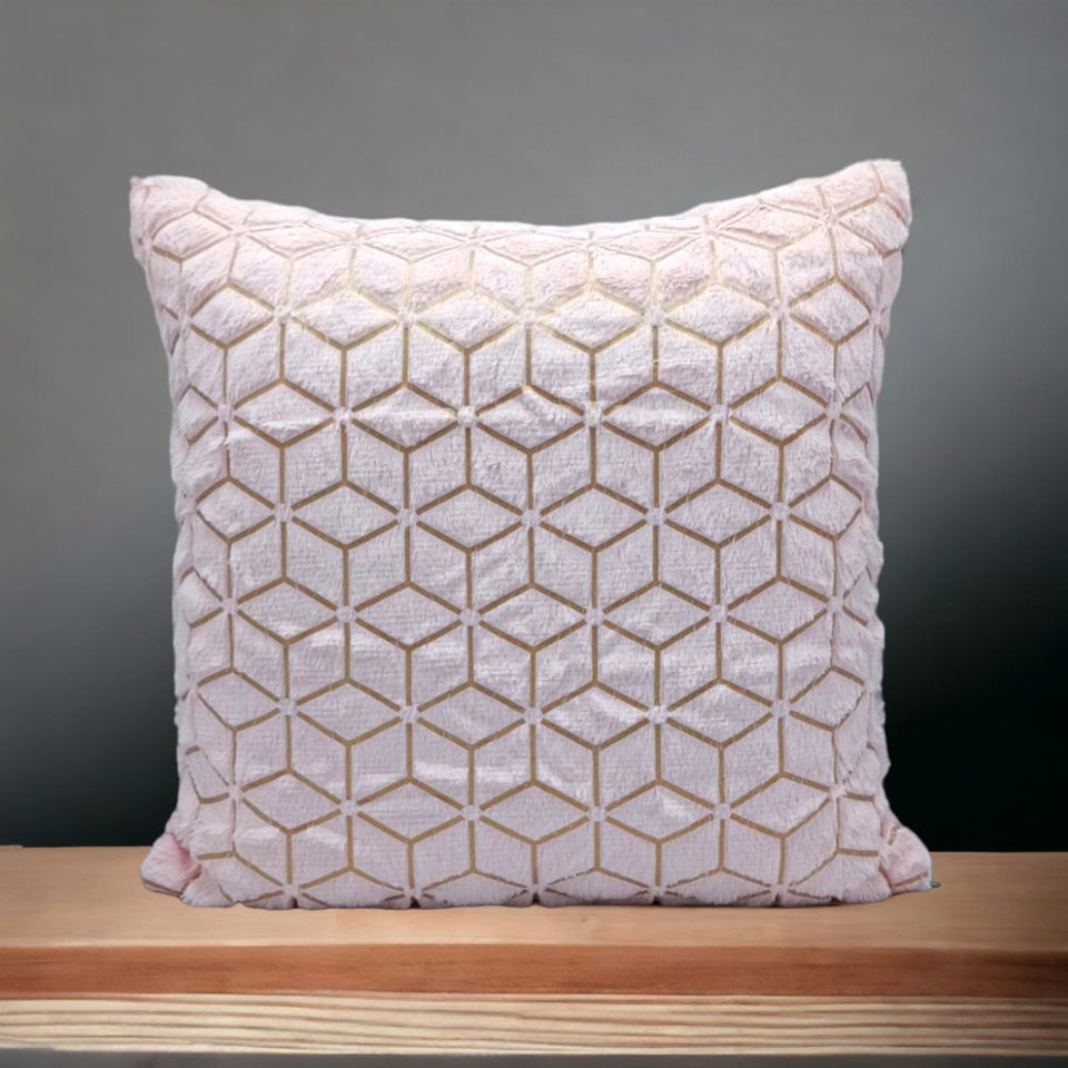 Solid Plush Luxury Pillowcase Creative Rhombus Geometry Pattern Sofa Decorative Cushion Covers Fashion Plaids Pillows Decor Home 17x17 inch