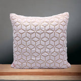 Solid Plush Luxury Pillowcase Creative Rhombus Geometry Pattern Sofa Decorative Cushion Covers Fashion Plaids Pillows Decor Home 17x17 inch