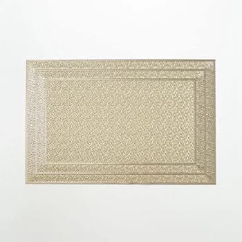 2/4/6 PVC Luxury Placemats Hollow Decorative Non-slip Table Mat PVC Insulated Hollow Placemat Kitchen Dining Table Mat Coaster Cup Pad HomeTable Mats Wipeable Vinyl Place Mat for Holiday Wedding Dinner Table Decoration Mat