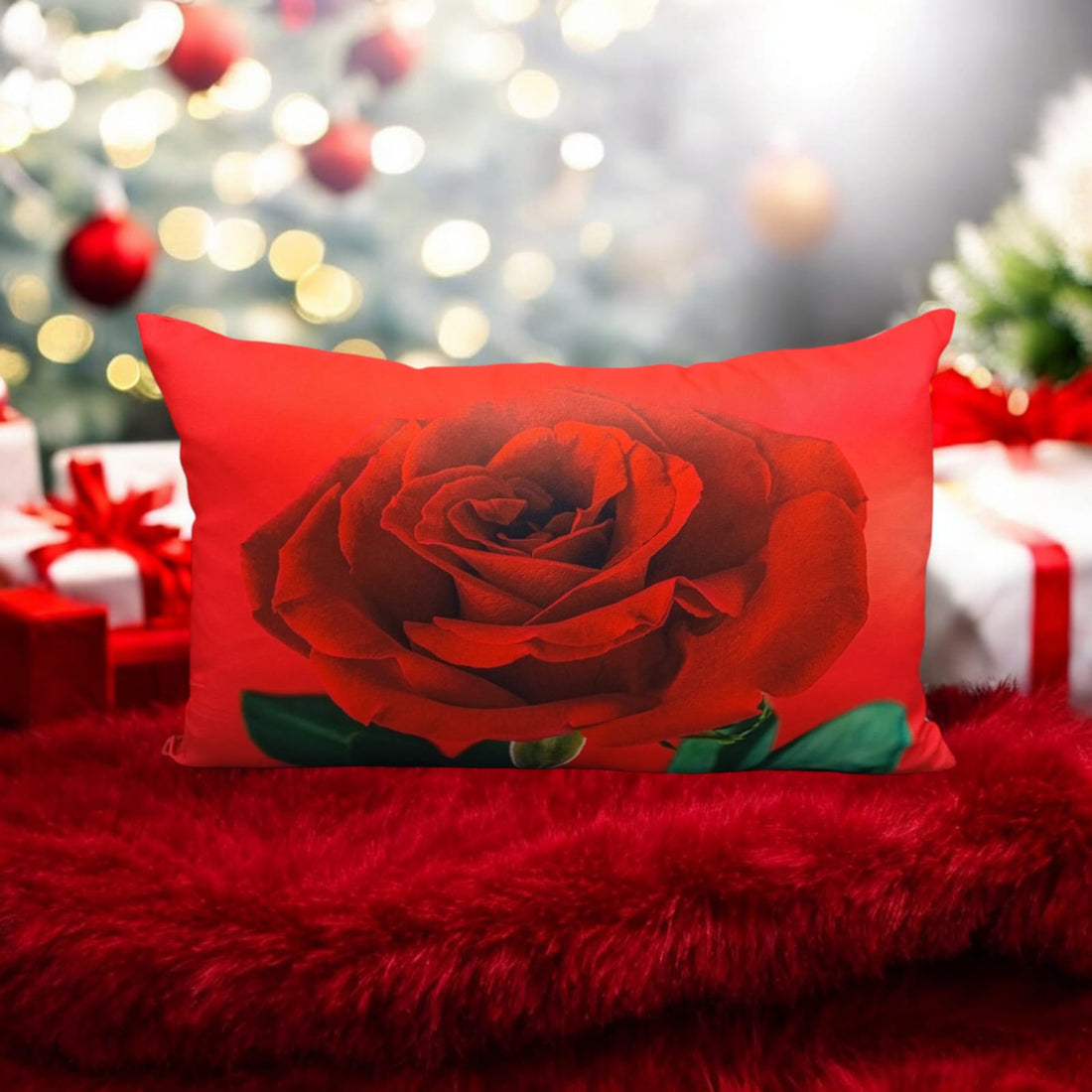Colorful Sunflower Rose Pillow Cover 12x20 Inch HZ BEDDING