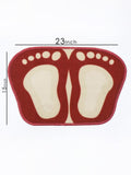 Cute Footprints Feet Shape Mat Bath Mat Toilet Non-slip Rug For Bathroom Shower Room Water Absorb Doormat HZ BEDDING