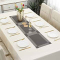 Dark Grey Stripes Design Rectangular Table Runner 12x56inch HZ BEDDING