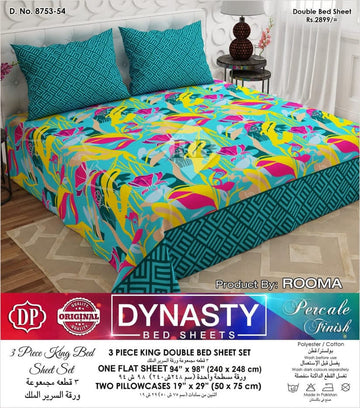Dynasty Double Bed Sheet 3-Piece  Set HZ BEDDING