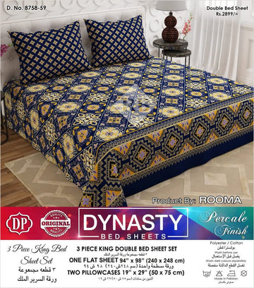 Dynasty Double Bed Sheet 3-Piece  Set HZ BEDDING