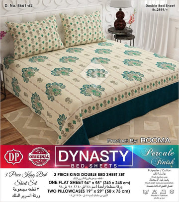 Dynasty Double Bed Sheet 3-Piece  Set HZ BEDDING