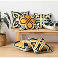 Geometric Yellow Cushion Cover 16x16 HZ BEDDING