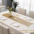 Golden Stripes Design Rectangular Table Runner 12x56inch HZ BEDDING