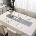 Grey Stripes Design Rectangular Table Runner 12x56inch HZ BEDDING