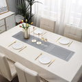Grey Stripes Design Rectangular Table Runner 12x56inch HZ BEDDING