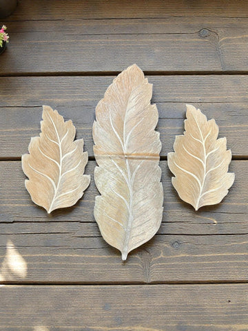 3-Piece Leaf Pattern Vinyl Table Mat & Runner Set – Waterproof Decorative Dining Table Set HZ BEDDING