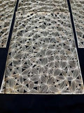 3-Piece Golden Vinyl Table Mat & Runner Set – Waterproof Decorative Dining Table Set HZ BEDDING