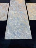 3-Piece Golden Vinyl Table Mat & Runner Set – Waterproof Decorative Dining Table HZ BEDDING