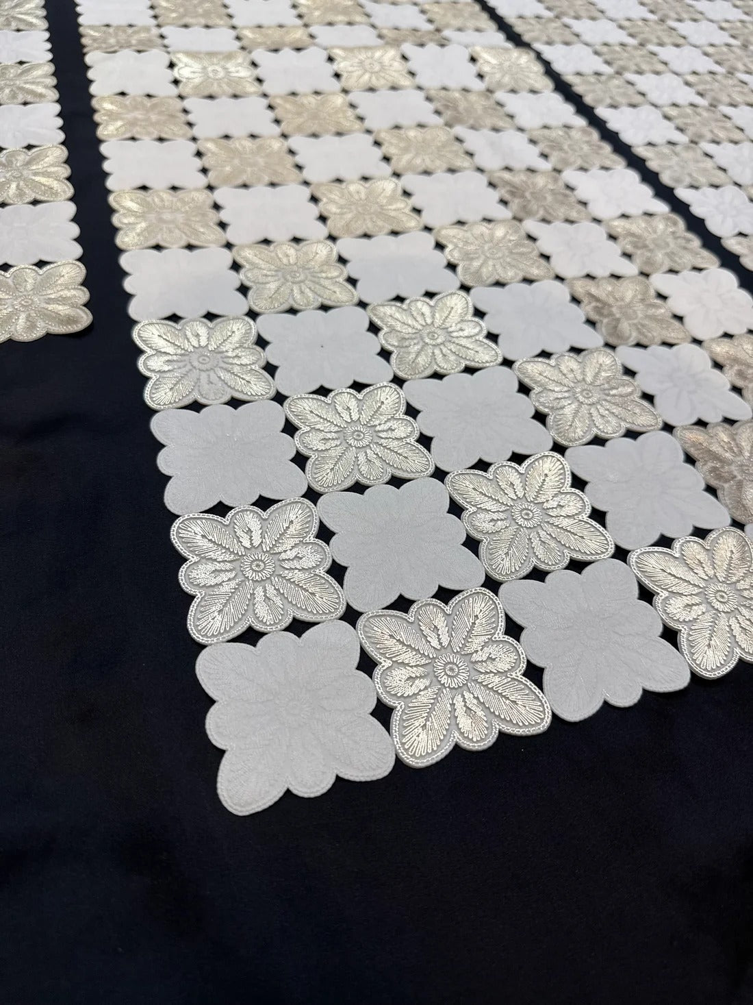 3-Piece Golden Vinyl Table Mat & Runner Set – Waterproof Decorative Dining Table Set HZ BEDDING