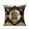 Black and Gold Velvet Cushion Covers –  Soft Decorative Throw Pillow Cases, 16x16 inch for Sofa, Bed, Car, Living Room Black and Gold Velvet Cushion Covers – Soft Decorative Throw Pillow Cases, 16x16 inch HZ BEDDING