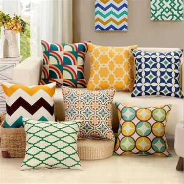 3D Printed Cotton Cushion Cover 15x15 Inch – Double Side Design HZ BEDDING