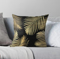 Black and Gold Velvet Cushion Covers –  Soft Decorative Throw Pillow Cases, 16x16 inch for Sofa, Bed, Car, Living Room Black and Gold Velvet Cushion Covers – Soft Decorative Throw Pillow Cases, 16x16 inch HZ BEDDING