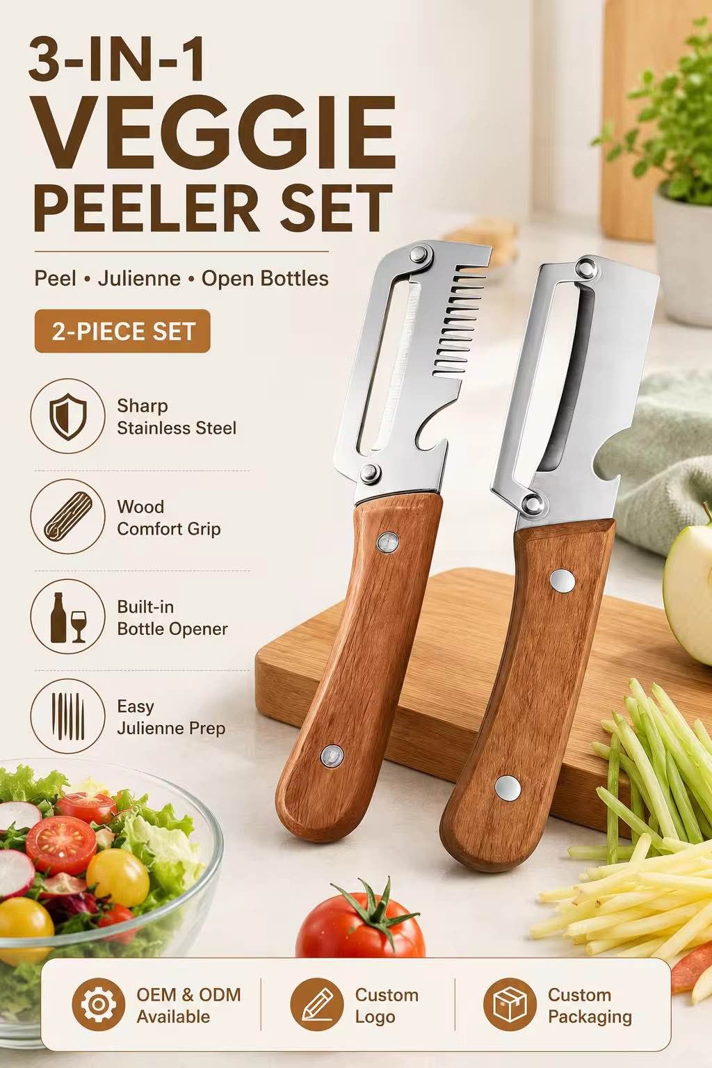 3 in 1 stainless steel peeler Hand chopper Manual Food Chopper HZ BEDDING