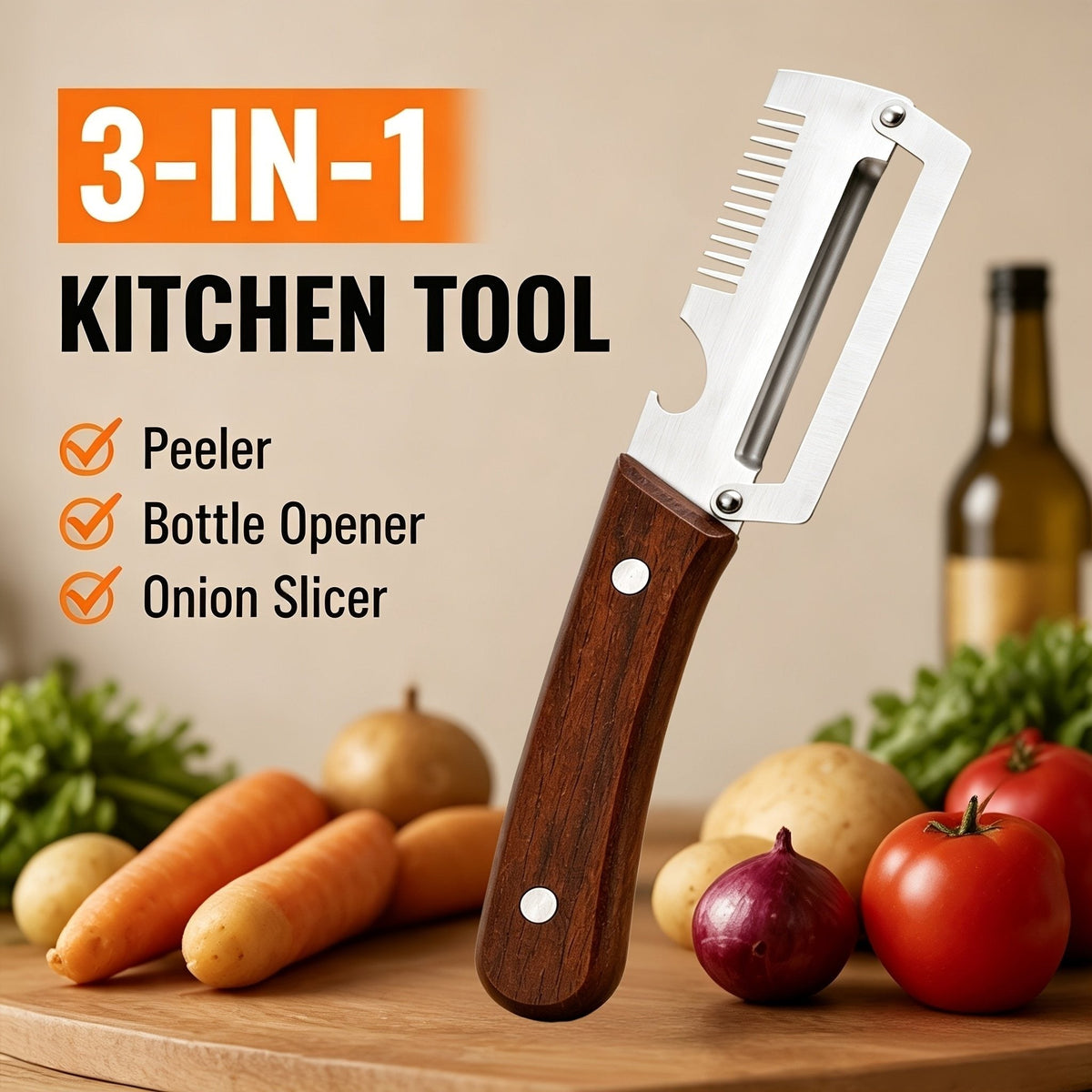 3 in 1 stainless steel peeler Hand chopper Manual Food Chopper HZ BEDDING