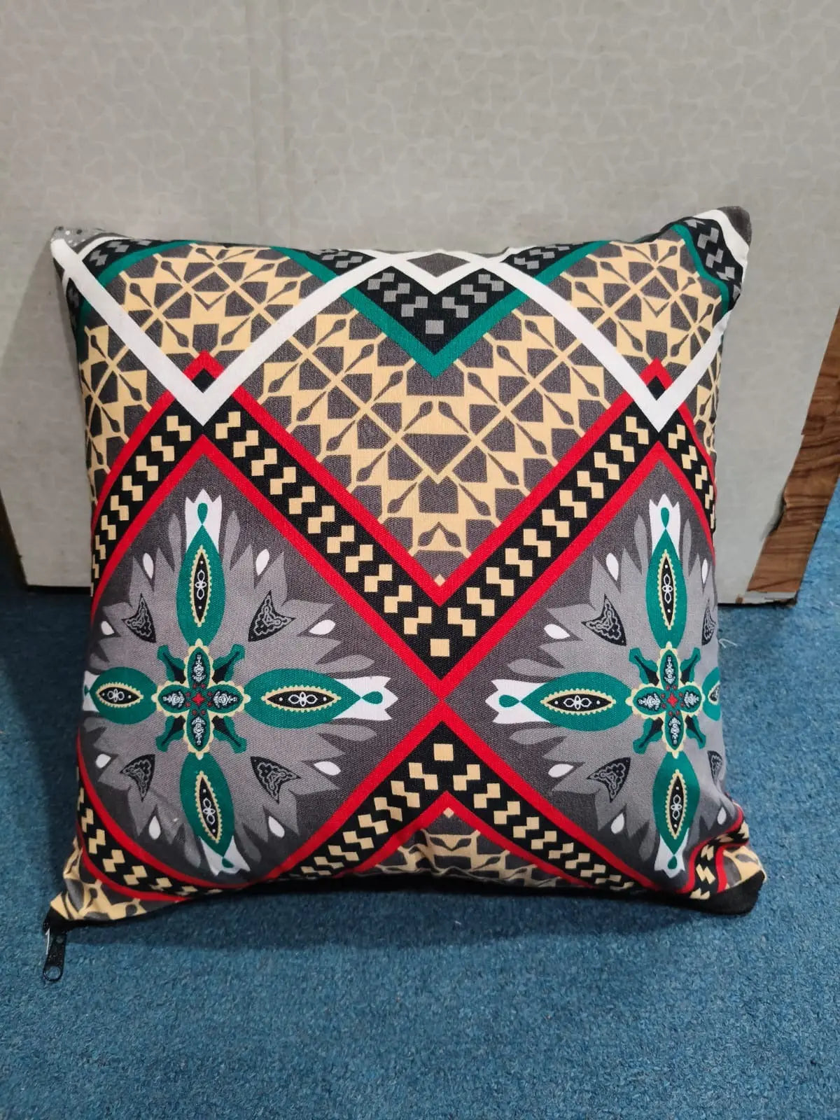 3D Printed Cotton Cushion Cover 15x15 Inch – Double Side Design HZ BEDDING