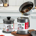 Oil Filter Pot Oil Strainer Pot Stainless Steel Grease Strainer Oil Storage Pot Oil Container HZ BEDDING