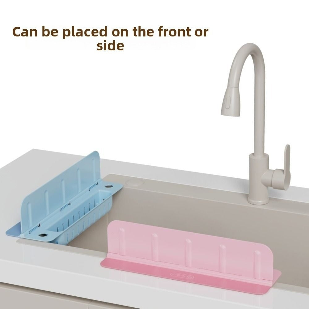 2 in 1 Sink Splash Guard - Waterproof Strong Suction Sink Water Splash Guard with Drain Tray - Kitchen Splash Stopper HZ BEDDING