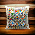 Colorful Geometric Cushion Cover – 16x16 Inch Modern Decorative HZ BEDDING