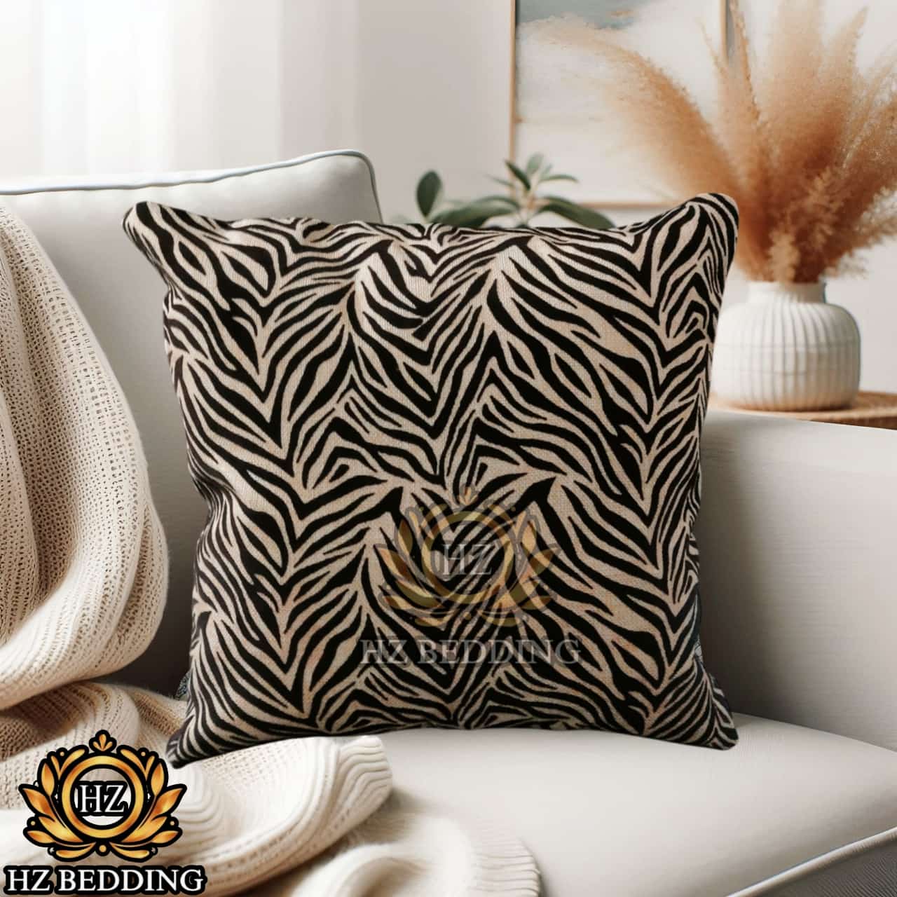 Jacquard Cushion Cover 15x15 inch HZ BEDDING