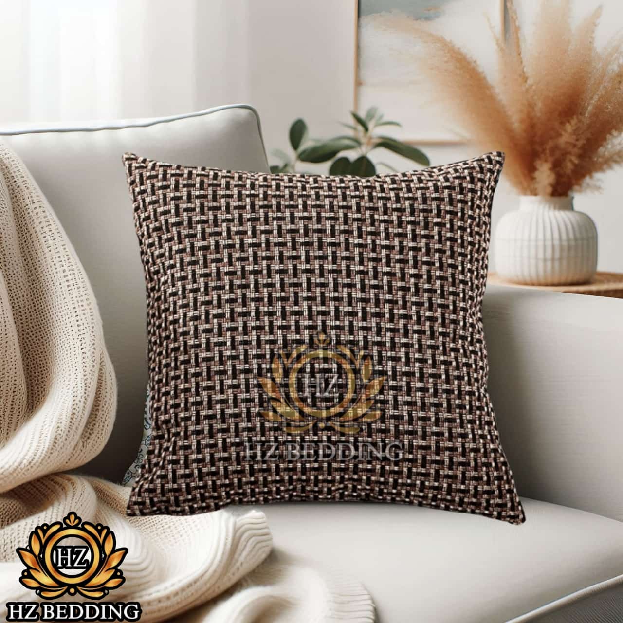 Jacquard Cushion Cover 15x15 inch HZ BEDDING