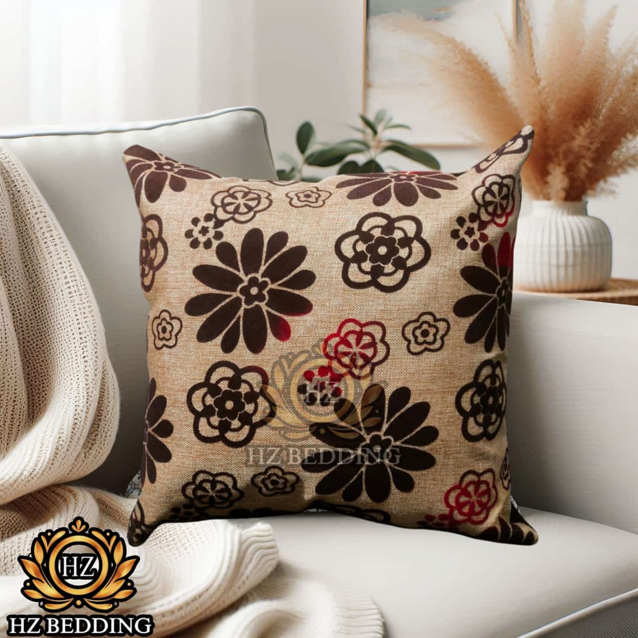 Jacquard Cushion Cover 15x15 inch HZ BEDDING