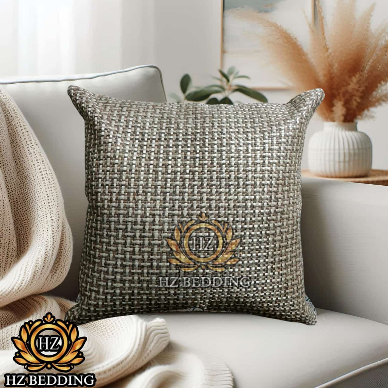 Jacquard Cushion Cover 15x15 inch HZ BEDDING