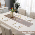 Light Brown Stripes Design Rectangular Table Runner 12x56inch HZ BEDDING