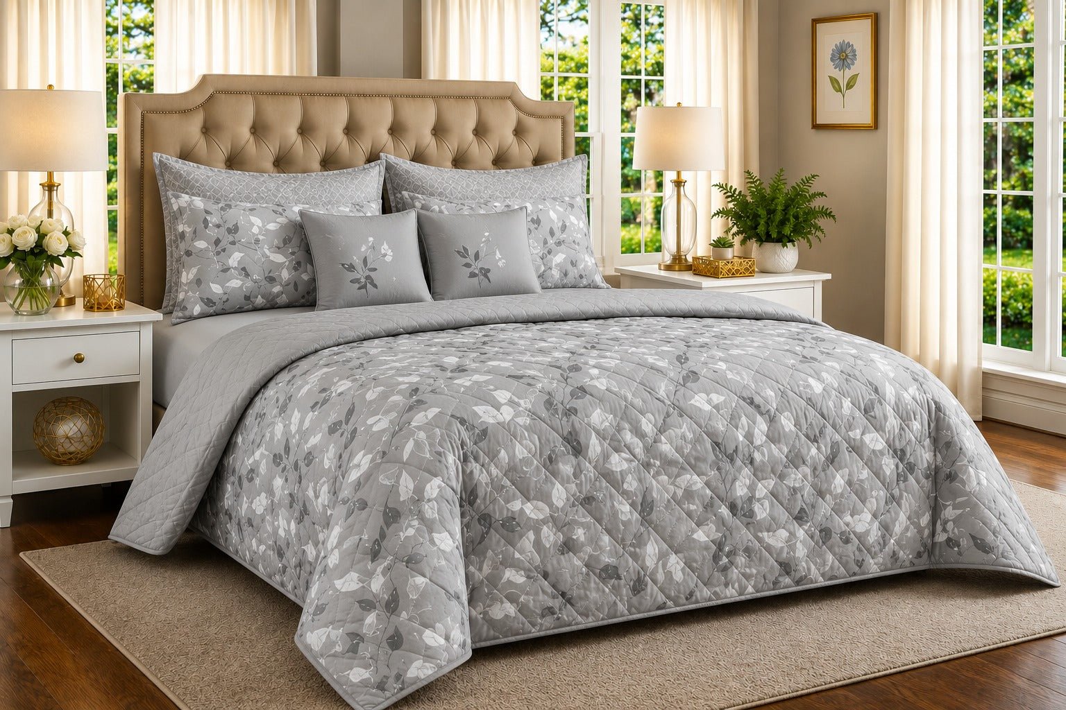 Luxury 6 Pcs Bedding Set Design A HZ BEDDING
