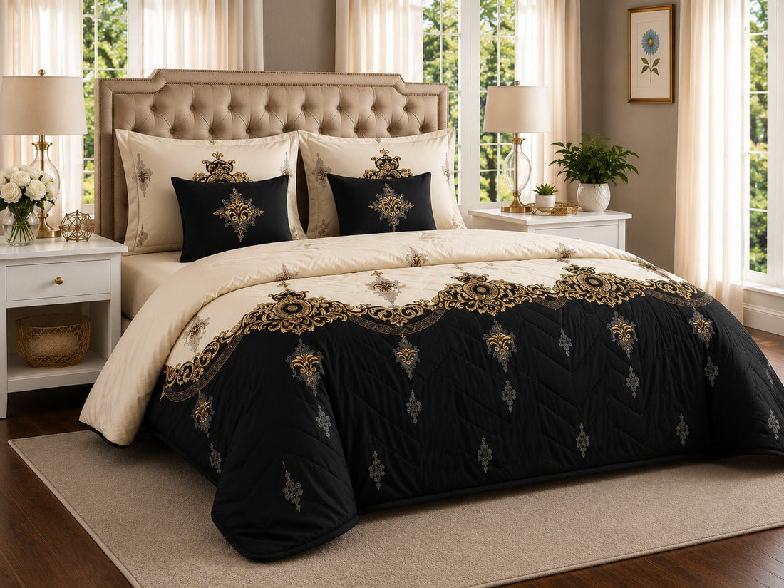 Luxury 6 Pcs Bedding Set Design C HZ BEDDING