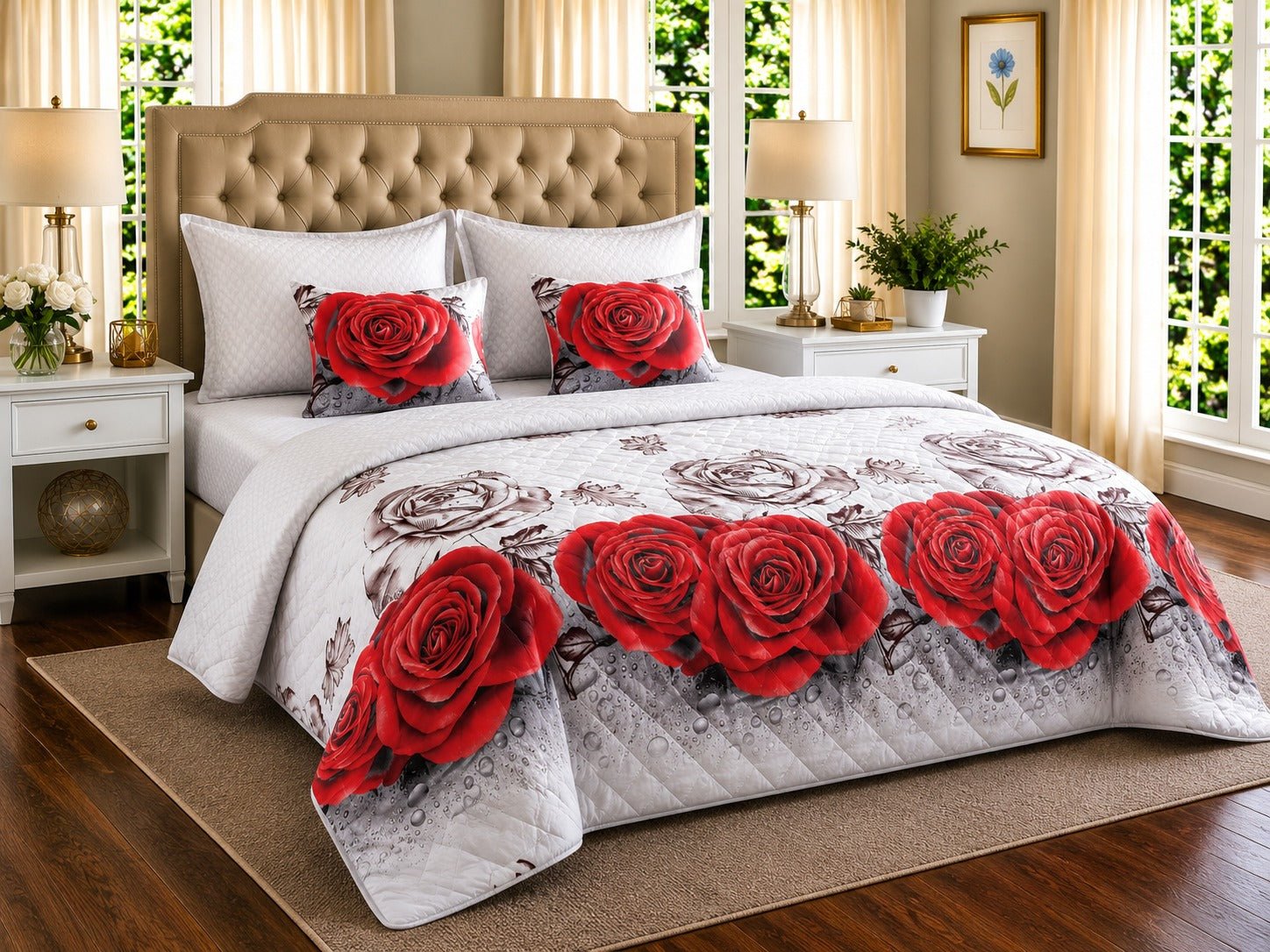 Luxury 6 Pcs Bedding Set Design E HZ BEDDING