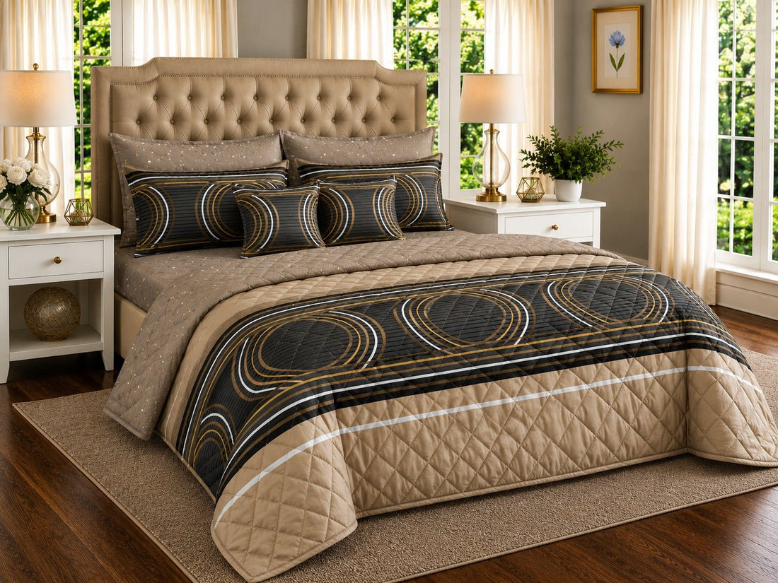 Luxury 6 Pcs Bedding Set Design F HZ BEDDING