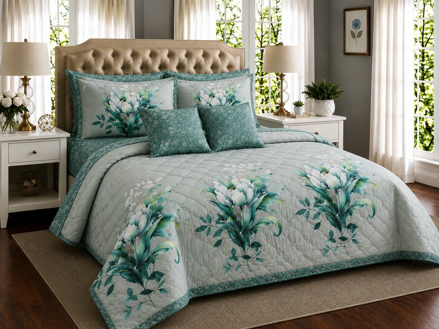 Luxury 6 Pcs Bedding Set Design I HZ BEDDING
