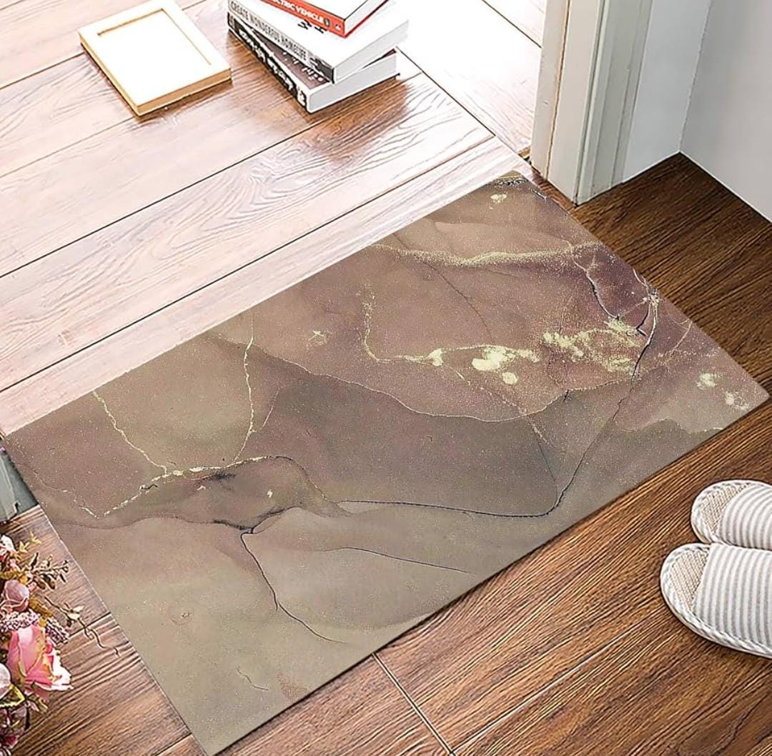 Marble Design Rectangler Absorbent Antislip Door Mat HZ BEDDING