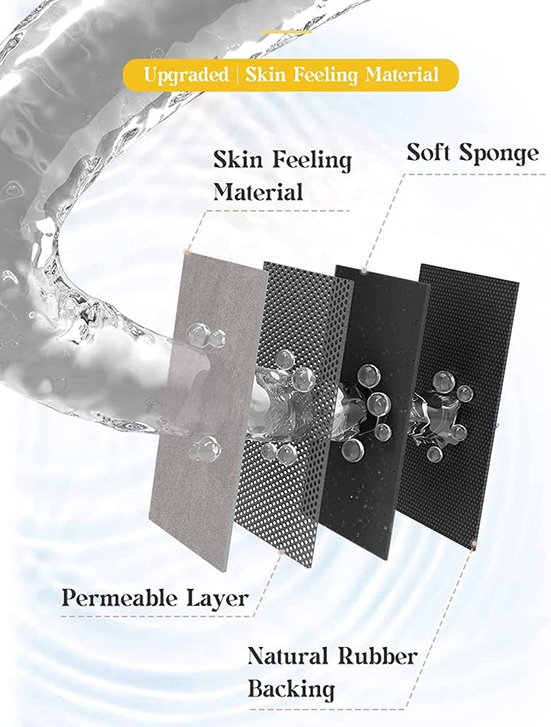 Marble Design Oval Absorbent Antislip Door Mat HZ BEDDING