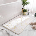 Memory Foam Bath Mat Marble Design Bathroom Rugs Super Water Absorbent Bath Mats for Bathroom Machine Washable Bath Rugs 40X60CM Marble Design HZ BEDDING