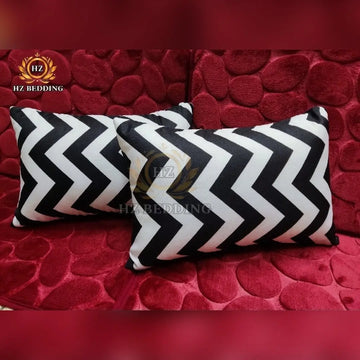 Modern Black White Pillow Cover 12 x 18 HZ BEDDING