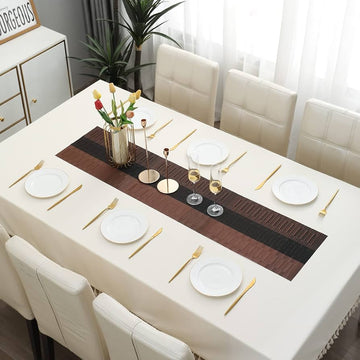 New Brown Stripes Design Rectangular Table Runner 12x56inch HZ BEDDING
